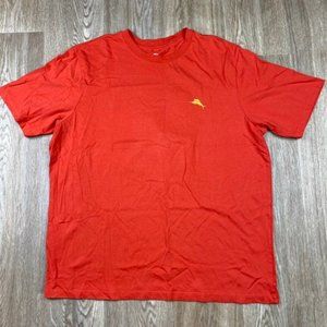 Tommy Bahama mens orange graphic t shirt large